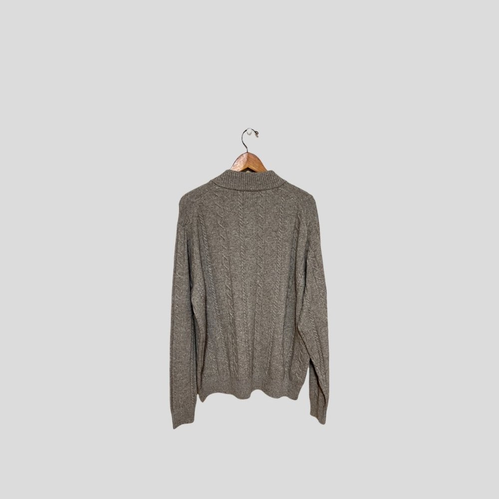 Peter Millar Men’s Sweater Size 2X Brown Long Sleeve Cashmere Blend Pull Over - Picture 3 of 8